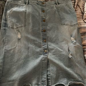 Cato denim midi skirt ( on me I’m 5’9”)